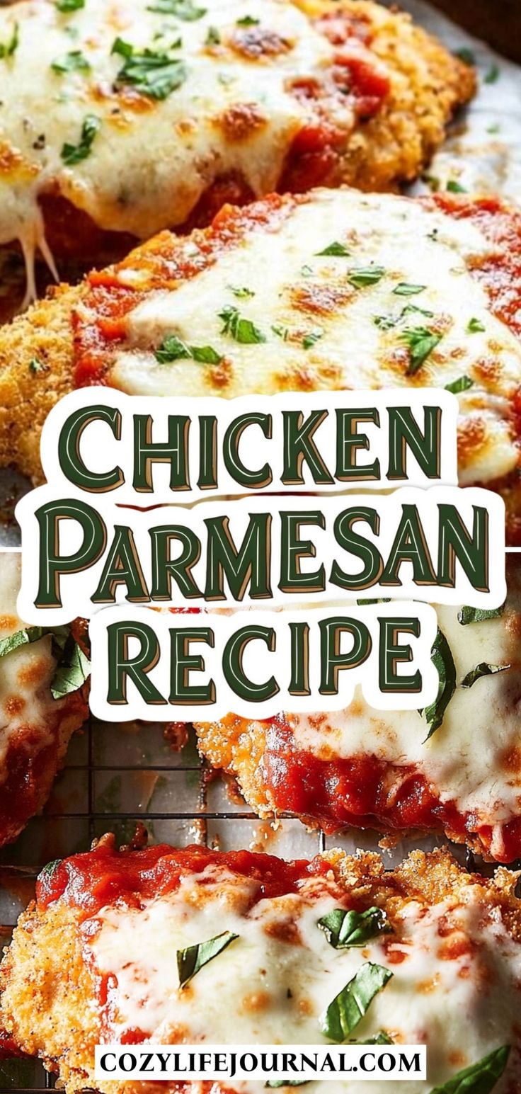 Chicken Parmesan garnished with fresh herbs on a wire rack. Easy Delicious Dinners, Chicken Parmesan Recipe, Parmesan Recipe, Comfort Soup Recipes, Best Guacamole Recipe, Comfort Soup, Easy Dinner Ideas, Special Dinner, Healthy Eating Recipes