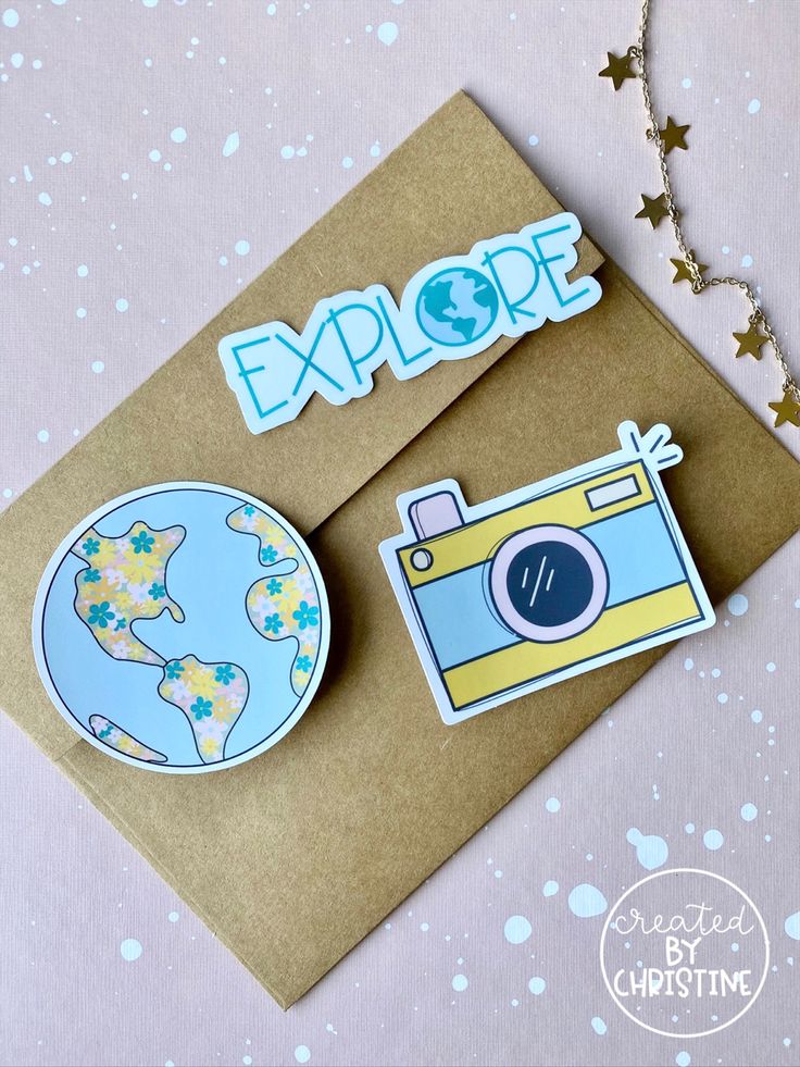 Cute Aesthetic Explore Globe Camera Cool Tones Etsy Small Business Stickers Sticker Product Photography, Sticker Photography, Maggi Recipes, Small Business Stickers, Study Aesthetics, Diy Phone Case Design, Stickers Ideas, Positive Quotes Wallpaper, Sticker Design Inspiration