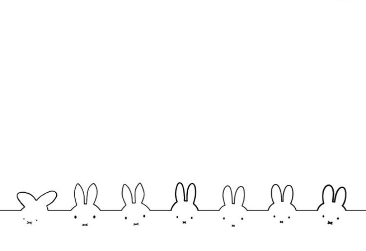 an easter bunny lined up in the shape of a line