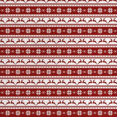 a red and white striped fabric with snowflakes on the side, as well as a