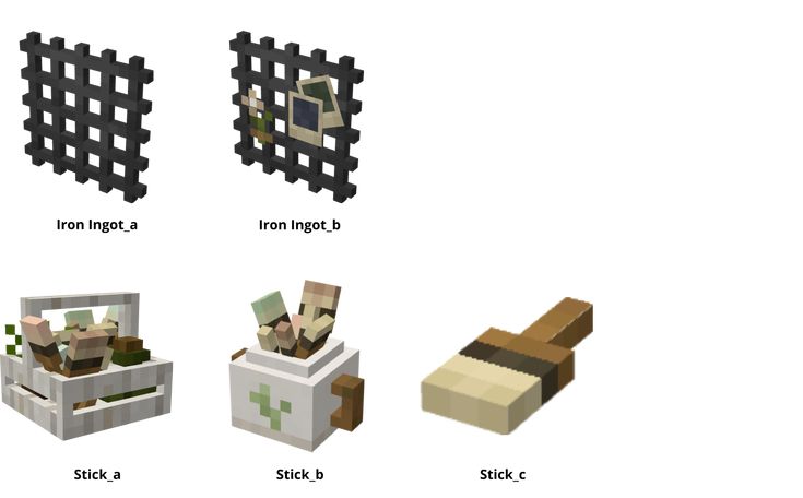 several different types of furniture in minecraft