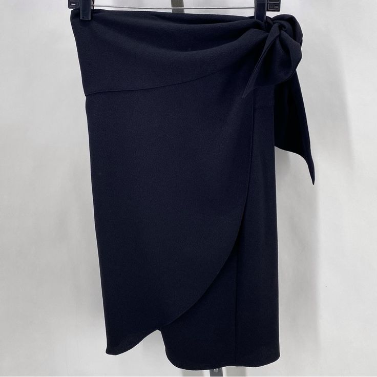 Vanessa Bruno Marked Size 38/6, Nwt Black Wrap Skirt, Tie On Side Chic Party Wrap Skirt, Chic Black Asymmetrical Wrap Skirt, Black Midi Wrap Skirt For Party, Chic Black Wrap Skirt For Formal Occasions, Chic Black Formal Wrap Skirt, Chic Black Wrap Skirt For Spring, Black Wrap Skirt For Spring Evening, Black Wrap Skirt For Spring Night Out, Black Wrap Skirt For Evening In Spring