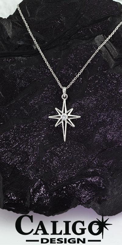 North Star Pendant Necklace 14K White gold with Diamond - Star Jewelry #star #northstar #diamondnorthstar #diamondstar #goldstar #goldorthstar #nrothstarpendant Celestial Star-shaped Jewelry With Diamond Accents, Sterling Silver Star-shaped Diamond Necklace, Sterling Silver Star Necklace With Diamond Accents, Sterling Silver Star Diamond Necklace With Accents, Star-shaped White Gold Jewelry With Diamond Accents, Diamond White Star-shaped Diamond Necklace, Star-shaped Cubic Zirconia Diamond Necklace Gift, Diamond White Star-shaped Necklace With Single Cut Diamonds, White Gold Star-shaped Jewelry With Diamond Accents