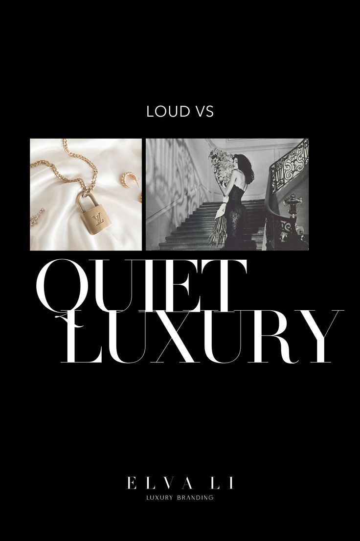 the cover of louis v's quiet luxury book, which features images of women in black and white