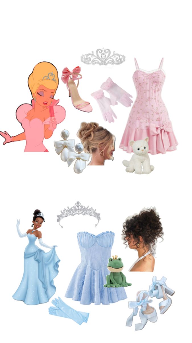 Halloween costumes, Duo costumes Tiana And Lottie, Cute Easy Halloween Costumes, Halloween Costumes Duo, Tiana Costume, Duo Costumes, Princess Halloween Costume, Pretty Halloween Costumes, Duo Halloween Costumes, Holloween Costume