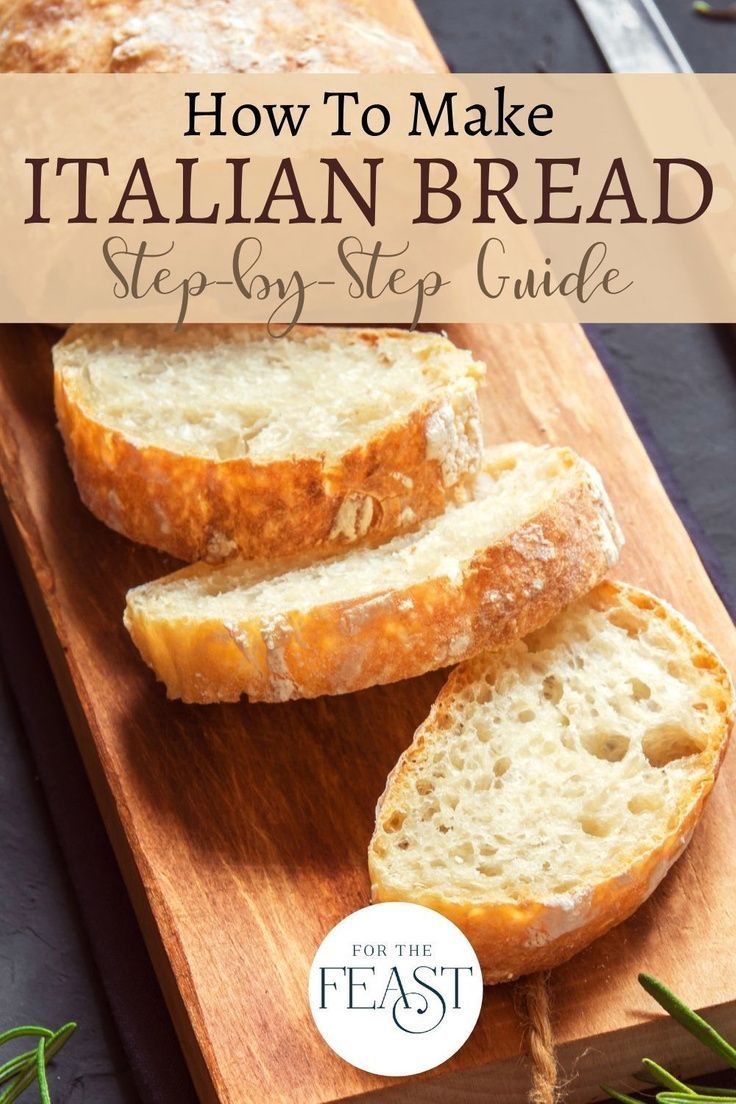 bread on a cutting board with the title how to make italian bread step - by - step guide