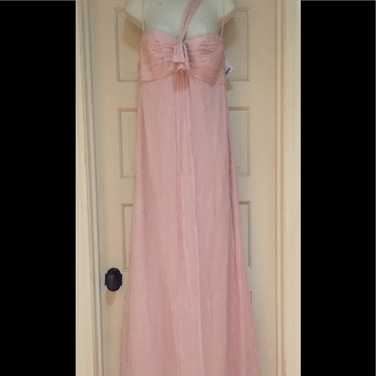 Amsale Blush Pink Silk Dress New With Tag Size 10 Measurements 32” All Around Chest 32” Waist Dress Under Arm Down Measures 50” A Back Zipper Dress Has Metal Inserts On Both Top Sides To Hold Chest One-shoulder Fitted Gown For Spring, One-shoulder Fitted Spring Gown, Fitted One-shoulder Spring Gown, Spring Formal Lined Maxi Dress, Spring Evening Dress Lined, Formal Pink Lined Dress, Pink Lined Formal Dress, Feminine Summer Evening Gown, Summer Formal Gown