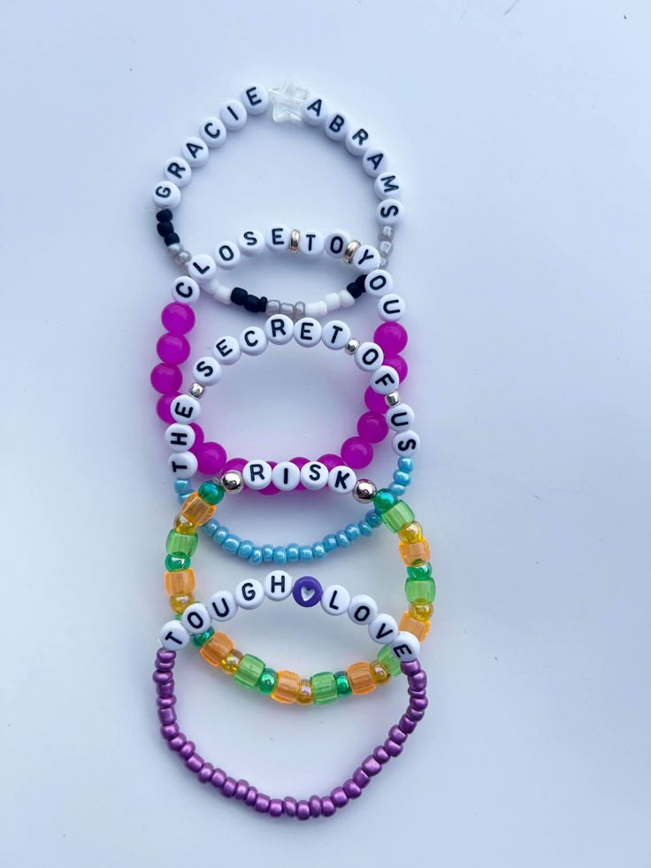 5 Gracie Abrams friendship bracelets! Customized Purple Friendship Bracelets, Gracie Abrams Friendship Bracelet, Gracie Abrams Bracelet, Gracie Abrams Tsou Bracelets, Gracie Abrams Tiwifl, Right Now Gracie Abrams, That’s So True Gracie Abrams, Bracelets Preppy, Preppy Bracelets