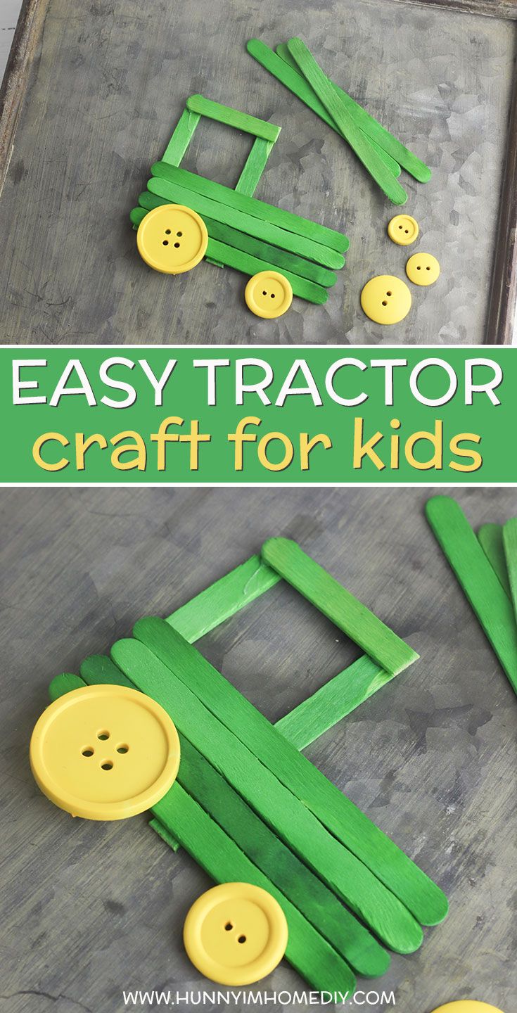 an easy tractor craft for kids to make