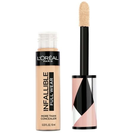 This concealer provides up to 24 hours of full coverage and a flawless matte finish. Waterproof and non-greasy, it won't crease or fade throughout the day. A little goes a long way when applying this concealer. Use the shade that best matches your skin tone to conceal imperfections, and use a shade or two deeper to contour or highlight. L'Oral Paris Infallible Full Wear Concealer is available in 25 full coverage shades for every skin tone. Size: 0.33 fl oz.  Color: Beige. Contour Highlight, L Oreal, Concealer, Paris, Makeup, Make Up