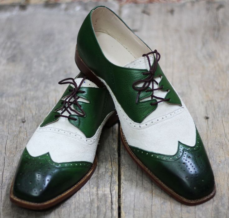 New Handmade Men's White Green Wing Tip Brogue Leather Suede Lace Up Shoes, Men Designer Dress Formal Luxury Shoes on Storenvy Suede Shoes Men, Green Wing, Brogues Men, Wingtip Shoes, Suede Leather Shoes, Handmade Leather Shoes, Suede Lace, Green Shoes, Cream Lace