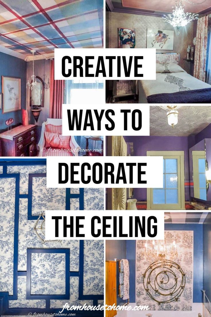 creative ways to decorate the ceiling Hanging From Ceiling Decor Bedroom, Cardboard Ceiling Ideas, Ceiling Treatments Living Room, Decorated Ceilings Ideas, Ceiling Mural Ideas, Ceiling On A Budget, Ceiling Decorating Ideas, Ceiling Decor Ideas, Unique Ceiling Ideas