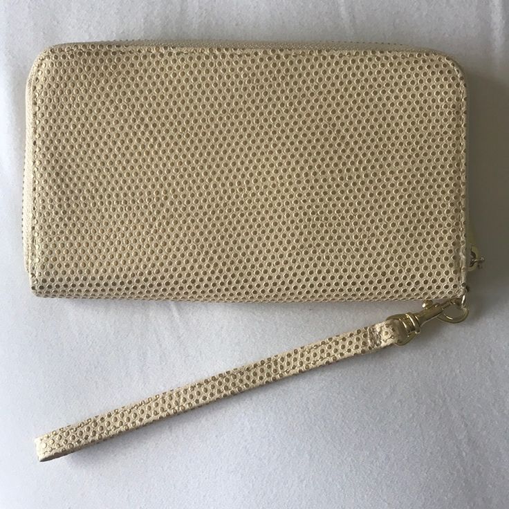 Gold Dotted Wristlet/Wallet! Never Used, But There Are A Few Imperfections Inside (Pictured). Wristlet Part Is Removable. Open To Offers! Beige Rectangular Wristlet For Travel, Beige Wristlet Clutch With Zipper Closure, Beige Clutch Wristlet With Zipper, Beige Zipper Closure Wristlet Clutch, Cream Wristlet With Zipper Closure For Travel, Beige Wristlet With Wrist Strap For Travel, Beige Travel Wristlet With Wrist Strap, Cream Rectangular Wristlet For Travel, Beige Rectangular Clutch With Wrist Strap