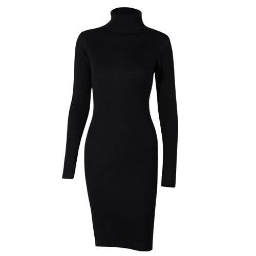 Turtleneck Knitted Long Sleeve Warm Sweater Dress



 







Size

Bust

Shoulder

Sleeve length

Length

Recommend Bust





CM

CM

CM

CM

CM





S

58-98

30-36

57

95

80-88





M

60-102

32-38

58

96

89-95





L

62-106

33-41

59

97

95-100





All tiled manual measurement,due to different measurement methods, May be there is 1-3 cm error.







Attention : The table shows the outside parameters of the dress.This dress has elasticity. Bust size 88~95 cm, you can choose S size. Solid Color Knee-length Bodycon Dress For Fall, Fall Solid Color Knee-length Bodycon Dress, Winter Knee-length Non-stretch Bodycon Dress, Long Bodycon Dress For Winter, Sheath Bodycon Dress For Fall, Fitted Long Bodycon Dress For Winter, Solid Sheath Bodycon Dress For Fall, Fitted Solid Color Midi Dress For Fall, Slim Fit Midi Bodycon Dress For Fall