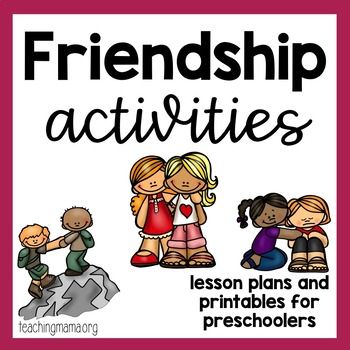 a poster with the words, friends activities and pictures for preschoolers to practice their feelings