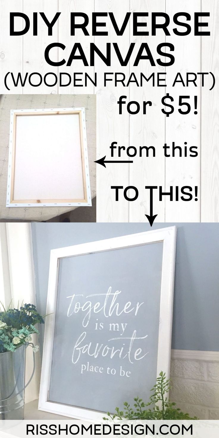 the diy reverse canvass for wood frame art are easy to make and look amazing