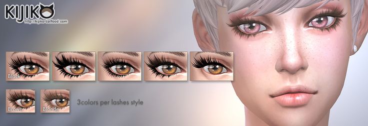 an animated image of the eyes and eyebrows of a woman with blonde hair, wearing brown eyeliners