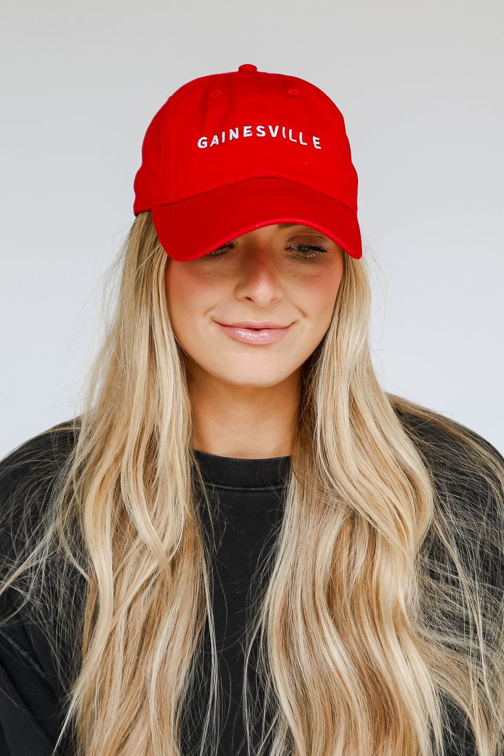 Calling all Gainesville residents, the Gainesville Embroidered Hat was made just for you! This cute hat is made of a soft cotton construction. It has a rounded top and a slightly rounded brim with "Gainesville" embroidered on the front! Adjustable Strap Embroidered 100% Cotton Spot Clean with Damp Cloth or Sponge One Size Fits Most