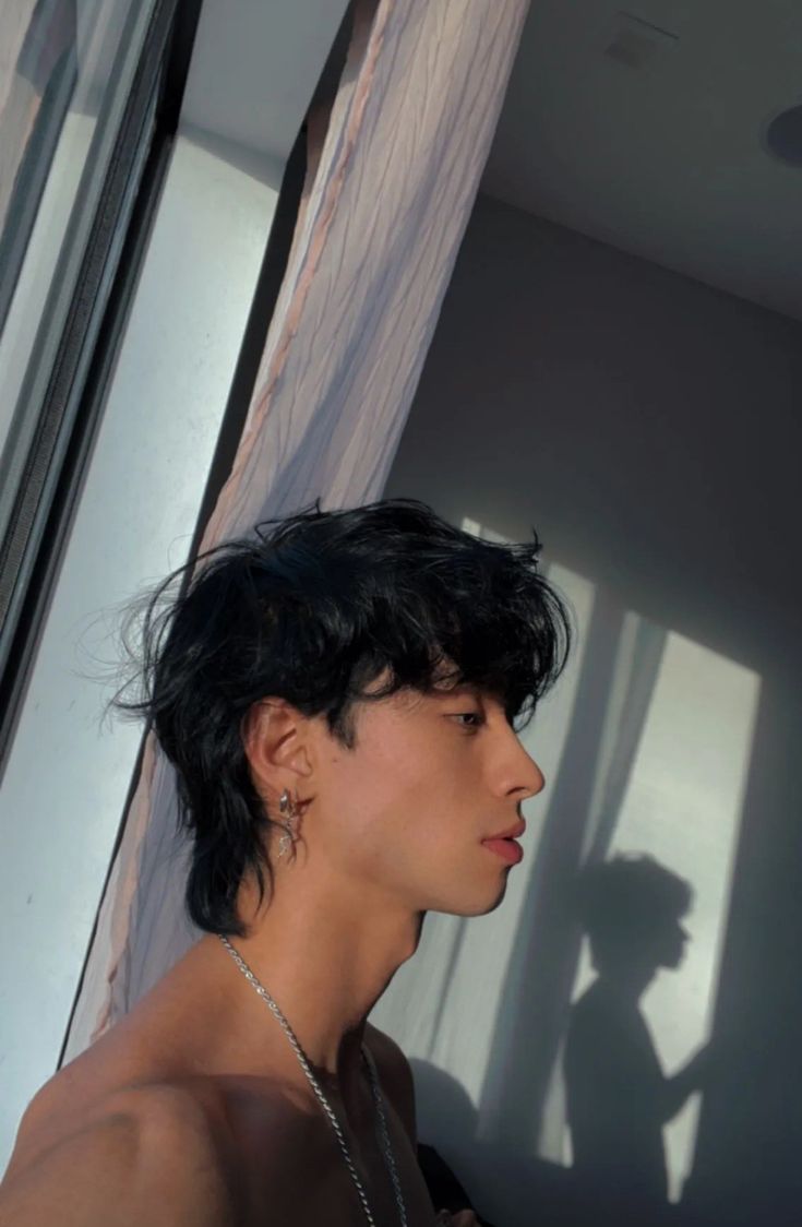 Asian Hair Inspo, Korean Haircut Men, Perm Hair Men, Modern Mullet Haircut, Mullet Haircuts, F Men, Men Haircut Curly Hair, Asian Haircut, Mullet Haircut