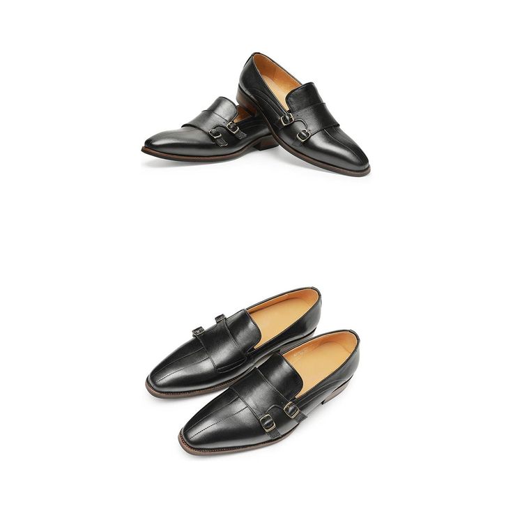 Introducing our Refined Exotic Leather Monk Strap Party Loafers, the epitome of sophistication and style. Crafted with the finest genuine leather, these loafers exude luxury and elegance with their solid pattern and pointed toe shape. Designed for comfort and durability, they feature a rubber outsole for excellent traction and stability, while the buckle strap closure adds a unique and stylish element. Elevate your footwear collection and make a statement wherever you go with these perfect blend Luxury Flat Heel Slip-ons For Formal Occasions, Elegant Slip-on Oxfords For Formal Occasions, Timeless Business Slip-ons With Round Toe, Elegant Slip-on Loafers With Pointed Toe, Semi-formal Slip-on Dress Shoes With Flat Heel, Timeless Business Slip-on Loafers, Elegant Slip-on Leather Loafers, Elegant Slip-on Dress Shoes For Business, Timeless Business Slip-on Shoes