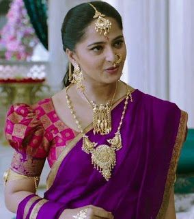 Bahubali jewellery designs Saree Colours, Dilip Kumar, Ganesh Lord, Saree Blouse Neck Designs, Fashion Blouses, Anushka Shetty, Bride Portraits, Blouse Designs Silk, Fancy Blouse