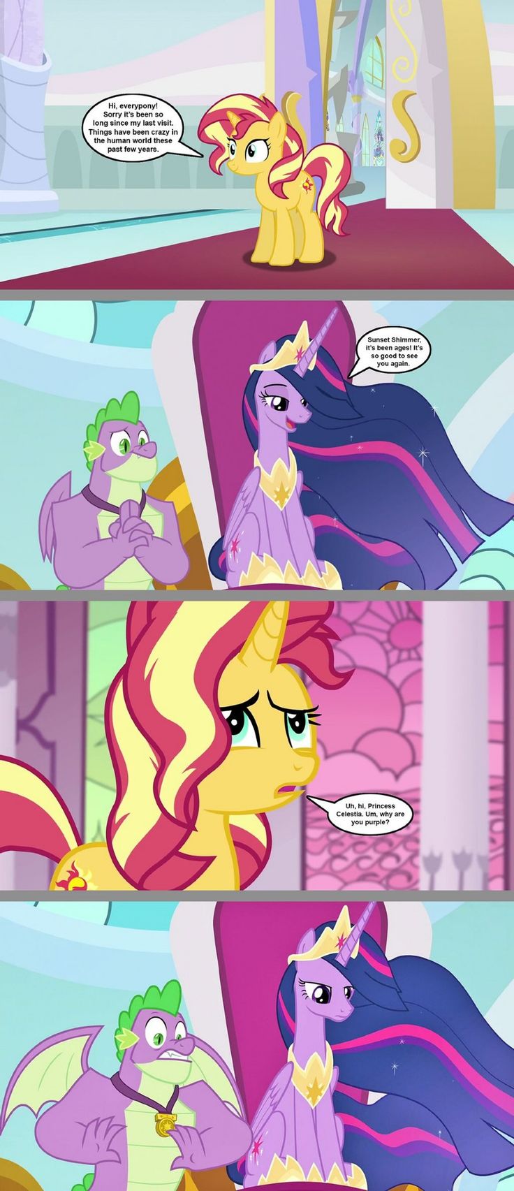 the comic strip is full of pinkies and ponies