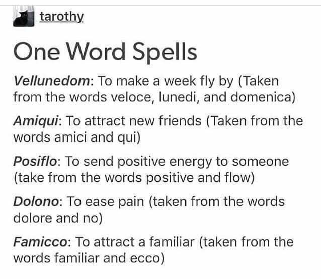 One Word Spells, Word Spells, Aesthetic Word, Witches Spells, Spells For Beginners, Witch Things, Witch Vibes, Magic Spell Book, Witch Spirituality