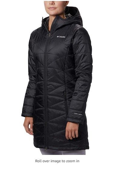 100% Polyester Imported Zipper closure Machine Wash Quilted hooded jacket featuring full-zip front, zippered vertical pockets, and interior media pocket with zipper Omni-Heat thermal reflective and insulated Omni-Shield advanced repellency 2-way center front zipper with Zip-closed pockets Interior security pocket Long Hooded Jacket, Long Coat Women, Columbia Jacket, Winter Essentials, Winter Coats Women, Columbia Sportswear, Winter Fashion Outfits, Lightweight Jacket, Long Coat