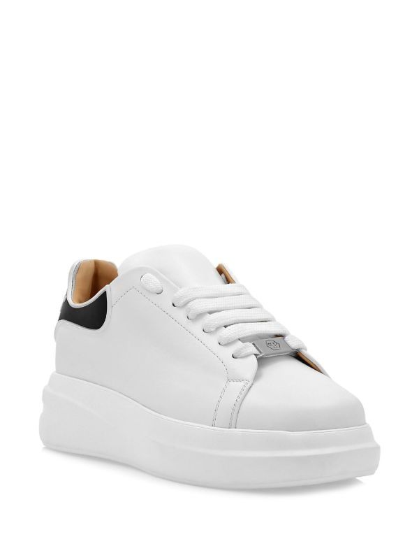 Philipp Plein lace-up Leather Sneakers - Farfetch Philipp Plein Sneakers, Balenciaga Track, Design Shoes, Balenciaga Triple S, Summer Beach Wear, Philipp Plein, Derby Shoes, Athletic Sneakers, Espadrille Shoes