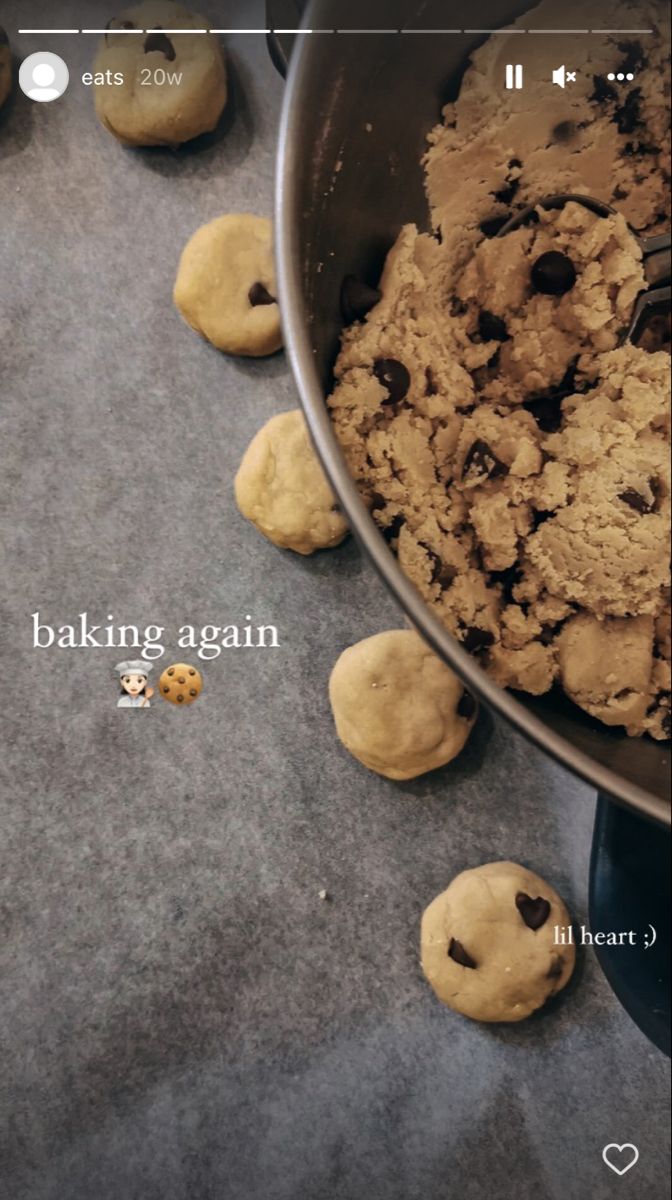 an image of cookie dough being made on the app store's mobile page for baking again