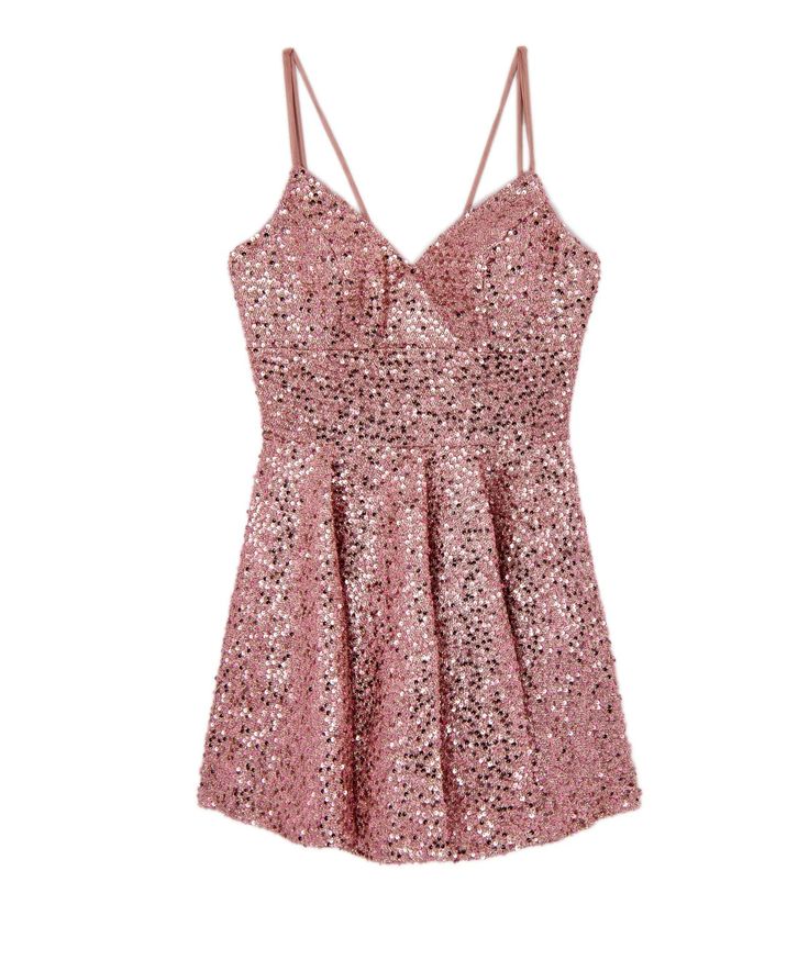 Alyce Women Pink Sequin Mariana Dress | Frankie's on the Park Glamorous Homecoming Sequin Dress, Pink V-neck Mini Dress With Sequins, Glamorous Sequin Fabric For Prom And Holiday Parties, Glamorous Sparkling Sequin Fabric For Homecoming, Sparkling Sequin Dress For Prom In Spring, Sparkling Sequin Dress For Spring Prom, Spring Prom Sequin Dress With Sparkling Details, Glamorous Sparkling Sequin Dress For Prom Season, Sparkling Sequin Dress For Homecoming Party