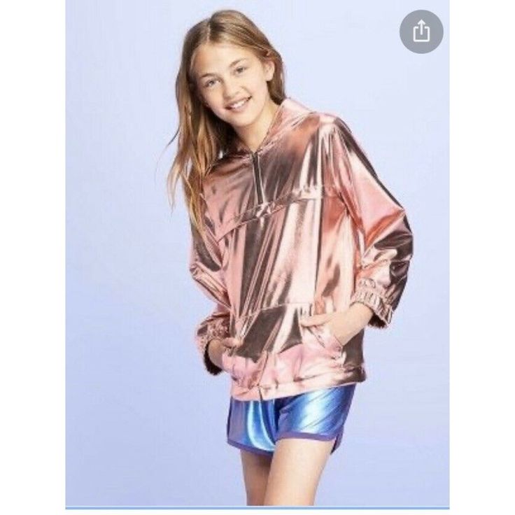 More Than Magic Girl's Metallic Hoodie Pretty Rose Gold Metallic Pink Extra Large (14/16) Retails For $24.99 New With Tags Pink Hoodie For School In Fall, Pink Fall Hoodie For School, Long Sleeve Hoodie For Fall Playwear, Hooded Outerwear For Spring Playwear, Hooded Hoodie For Playwear In Fall, Casual Pink Outerwear For Playwear, Spring Hooded Tops For School, Hooded Tops For School In Spring, Girls Puffer Jacket