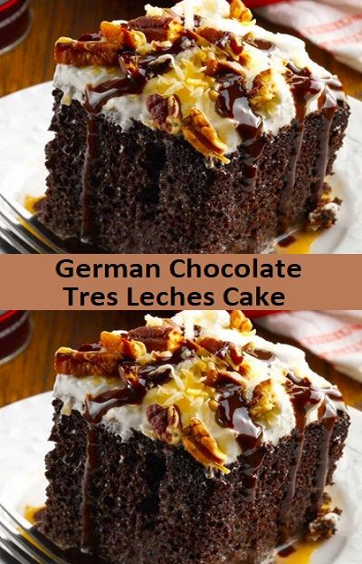 German Chocolate Tres Leches Cake German Chocolate Tres Leches Cake, Tes Leches Cake Recipe, Tres Leches Brownie, German Chocolate Recipes, Chocolate Tres Leches, Cooking Business, Southern Cakes, German Chocolate Cheesecake, Chocolate Tres Leches Cake