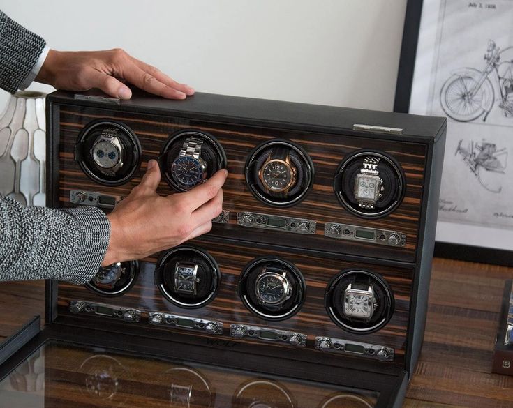 10 Outstanding Watch Winders for a Collector Dr Strange Watch, Watch Storage Diy, Ideas De Closets, Clothes Room, Watch Safes, Watch Display Case, Watch Ideas, Goal Board, Watch Organizer