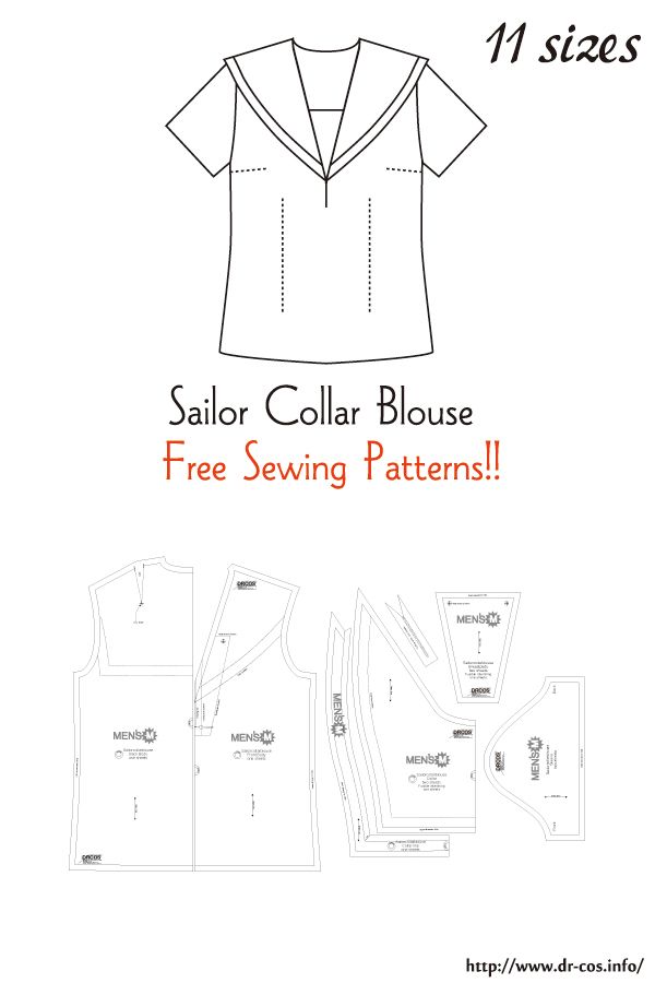 the sailor collar blouse sewing pattern