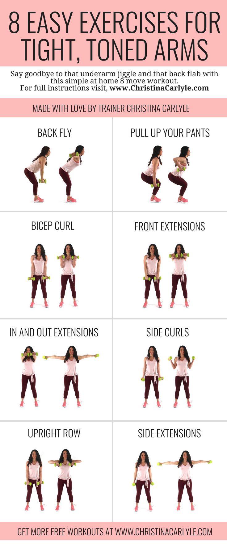 the 8 easy exercises for tight, toned arms that are great to do with any type of