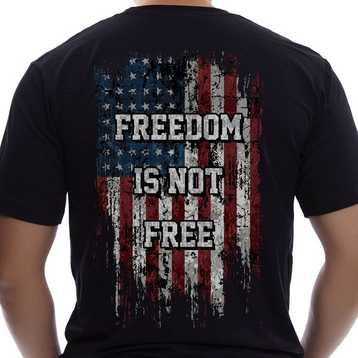 Freedom Is Not Free Veteran Military T-shirt Printed in the USA Design is printed on the back of the shirt with a small Skull Society logo on front left chest. T-shirt is printed on 100% Preshrunk Ultra Cotton. OUR GUARANTEE If you don't have a positive experience for ANY reason, we will do WHATEVER it takes to make sure you are 100% SATISFIED with your purchase. Buying items online should be a pleasant experience. We want you to realize that there is ZERO risk in buying something and trying it Casual Black T-shirt Made In Usa, Patriotic Black T-shirt With Letter Print, American Style Pre-shrunk Cotton T-shirt, Black Patriotic Short Sleeve T-shirt, Patriotic Black Short Sleeve T-shirt, Black Short Sleeve Patriotic T-shirt, American Style Graphic Print Streetwear T-shirt, American Style Graphic Print T-shirt For Streetwear, Black Cotton T-shirt Made In Usa