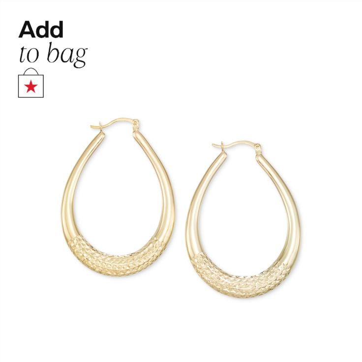 in stock Gold-tone Tarnish Resistant Teardrop Hoop Earrings, Elegant Everyday Hoop Teardrop Earrings, Gold Teardrop Hoop Earrings Fine Jewelry, Everyday Elegant Teardrop Earrings, Elegant Everyday Teardrop Hoop Earrings, Gold Earrings From Macy's, Pierced Gold Earrings From Macy's, Macy's Gold Pierced Earrings, Macy's Teardrop Jewelry With Matching Earrings