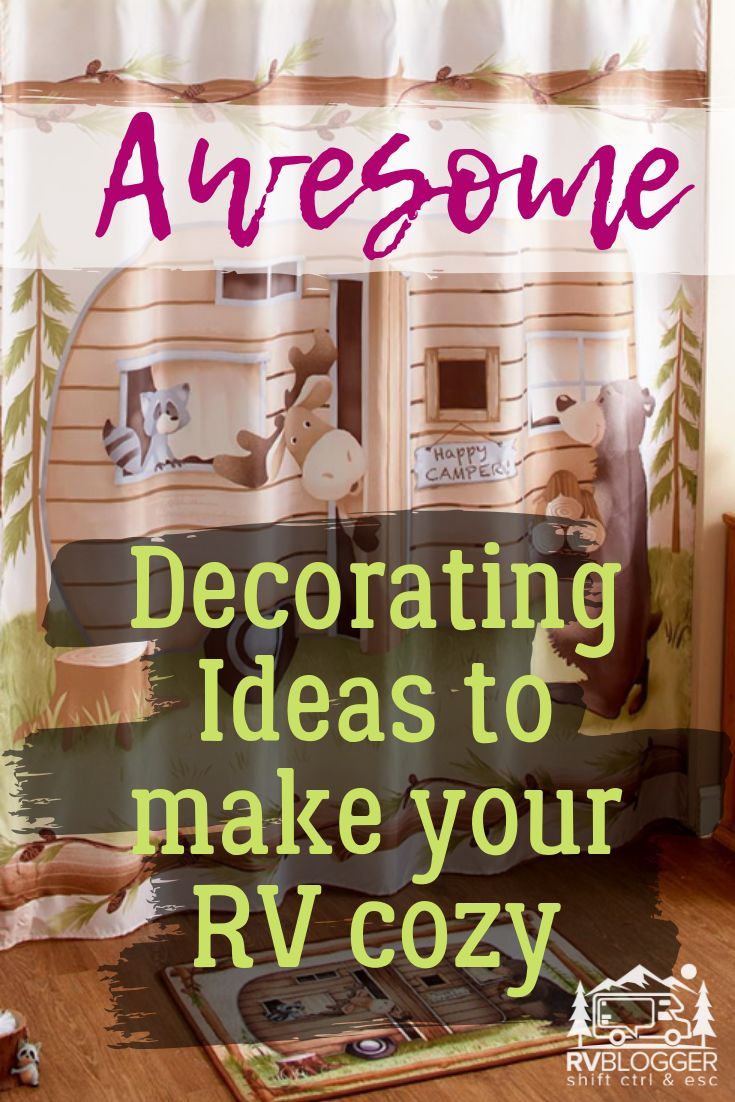 an rv with the words awesome decorating ideas to make your rv cozy on it