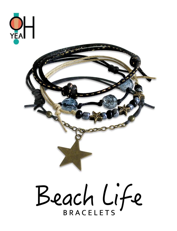 STAR GAZE - 4 PIECE SUMMER BRACELET SET!!!  #OYeah #CharmBracelet #Star #Charm #BeachBracelet #SummerJewelry #BeachLife Star Gaze, Bracelets Beach, Grunge Accessories, Bracelet Pack, Jewelry Star, Theme Nature, Slide Bracelet, Wave Bracelet, Beach Anklets