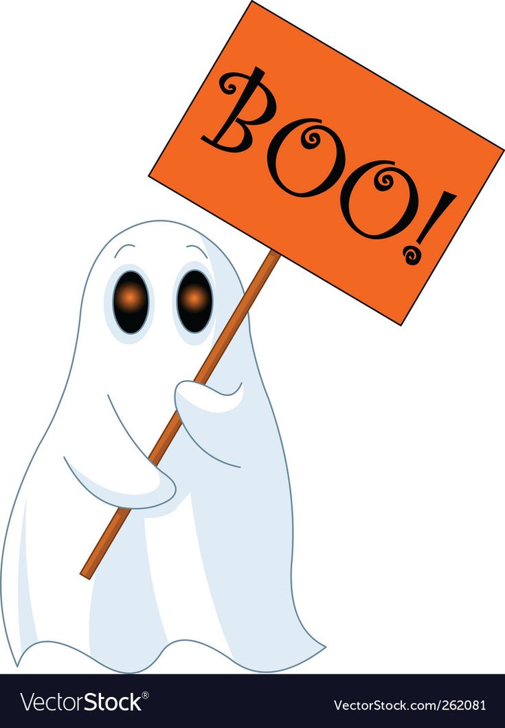 a ghost holding a sign that says boo