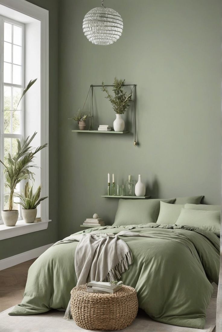 1) Interior design inspiration 
2) Color pairings 
3) Trending color combinations 
4) Home decor ideas Sage Green With Grey, Sage Green And Grey Bedroom, Green Pallet, Sage Paint Color, Best Cabinet Paint, Gray Shades, Cabinet Paint, Light Grey Walls, Paint Color Palettes