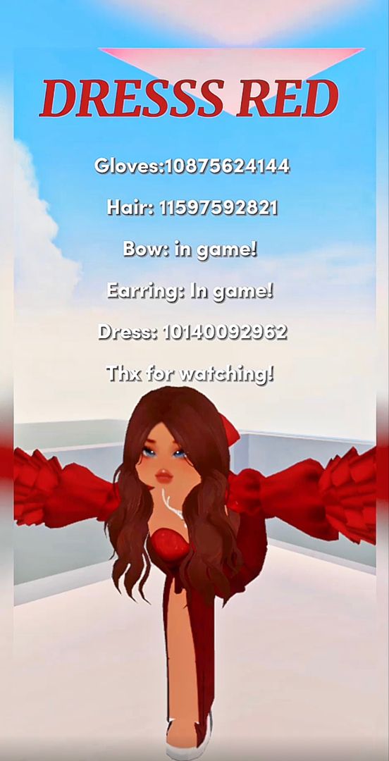 an advertisement for a dress red game with a woman in the background and text on it