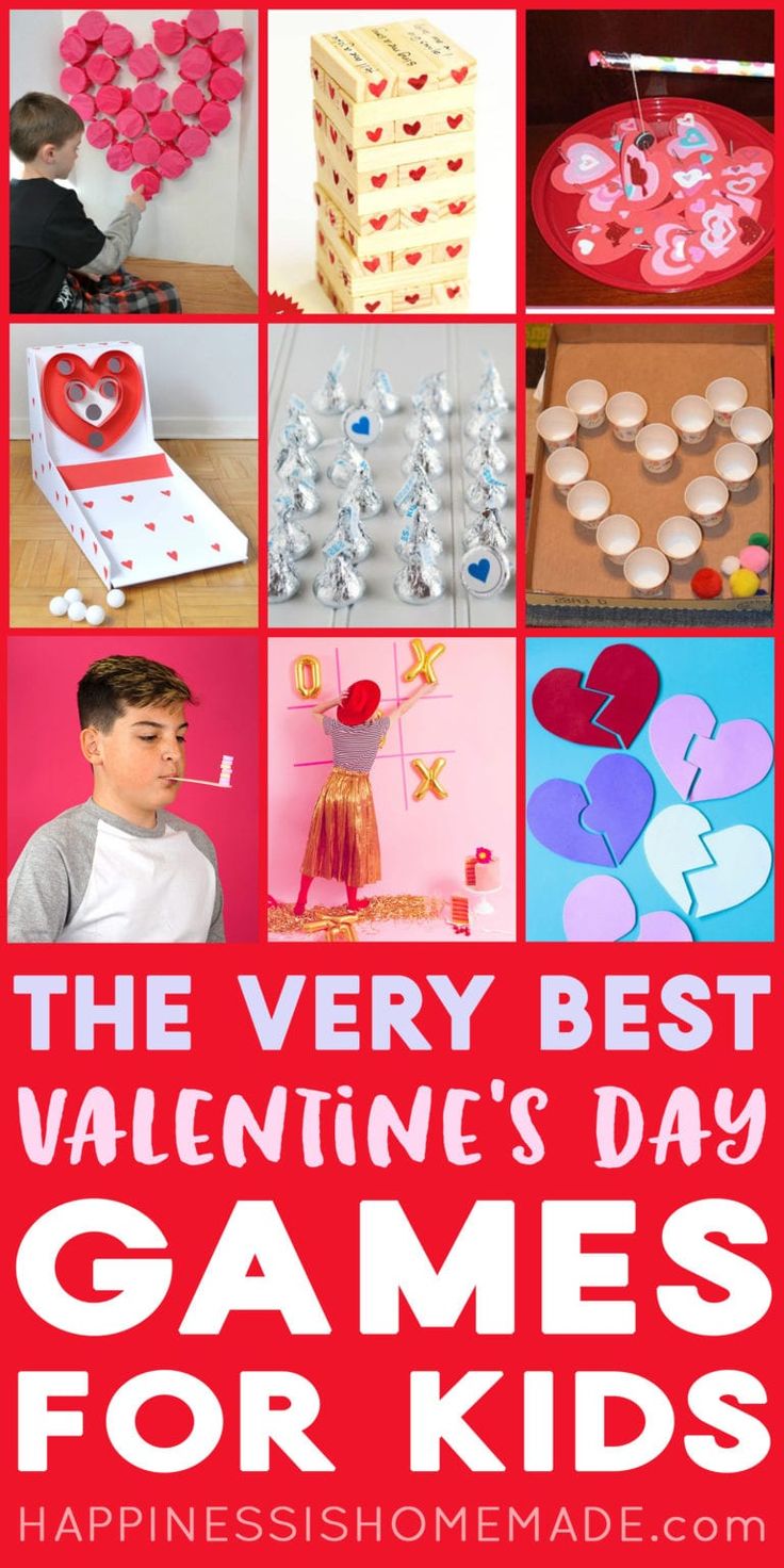 the very best valentine's day games for kids to play with and learn how to make them