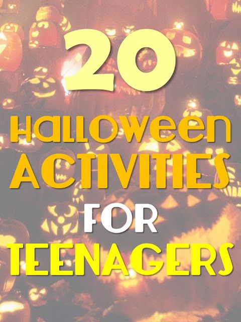 the words 20 halloween activities for teenagers with pumpkins and jack - o'- lanterns