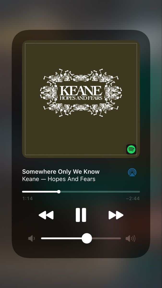 an iphone screen with the keane app on it's left side and audio player to the right