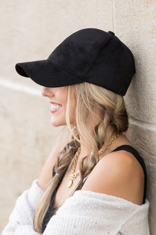 Add a touch of fun to your casual look with our Suede Boyfriend Ball Cap Hat. Made from soft suede, this baseball cap will elevate any outfit. Stay stylish while protecting your face from the sun (or hiding a bad hair day) in this playful and quirky accessory. Holiday Leggings, Ball Caps, Western Boho, Boyfriend Style, Baby Disney, Boyfriend Fit, Fall Looks, Ball Cap, Rich Color