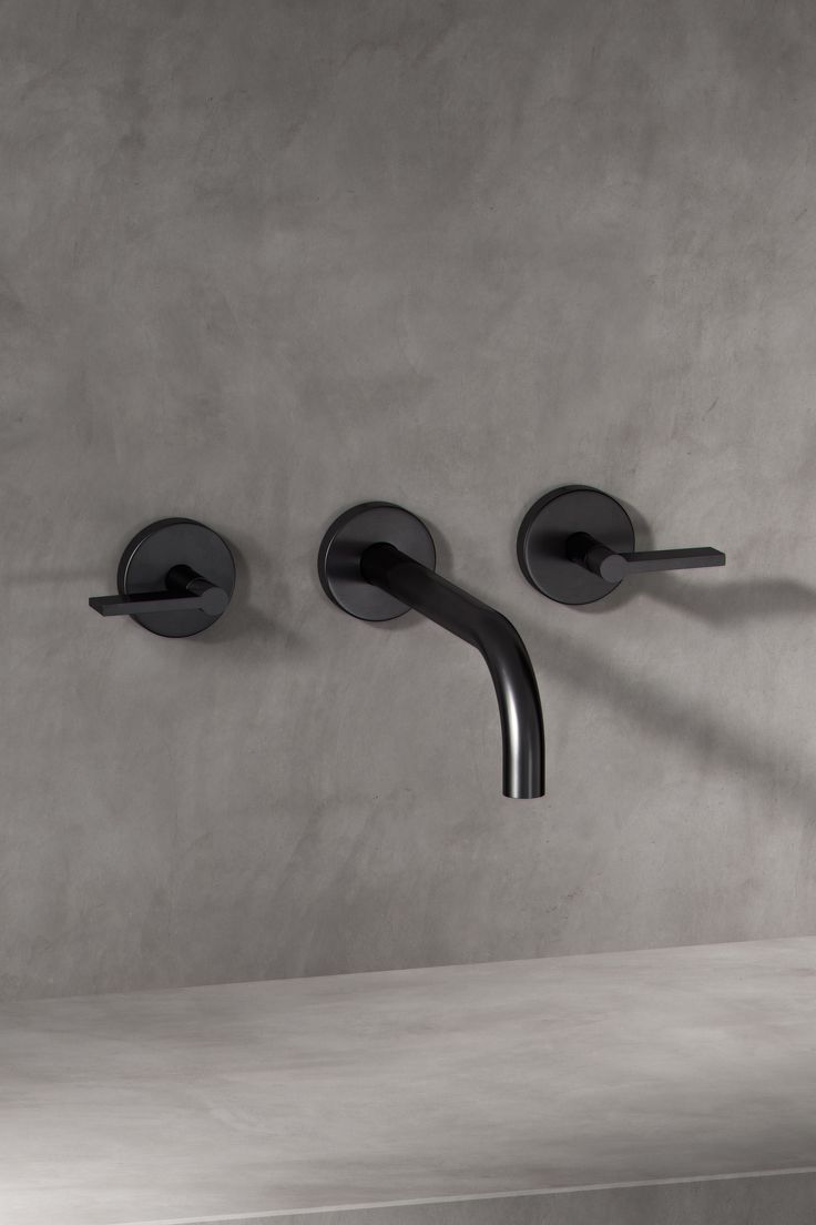 Black bathroom tap Sink Taps Bathroom, Gunmetal Bathroom Fixtures, Gunmetal Faucet, Black Wall Mounted Faucet, Bathroom Taps Modern, Modern Masculine Bathroom, Masculine Bathroom Ideas, Federal House, Villa Inspiration