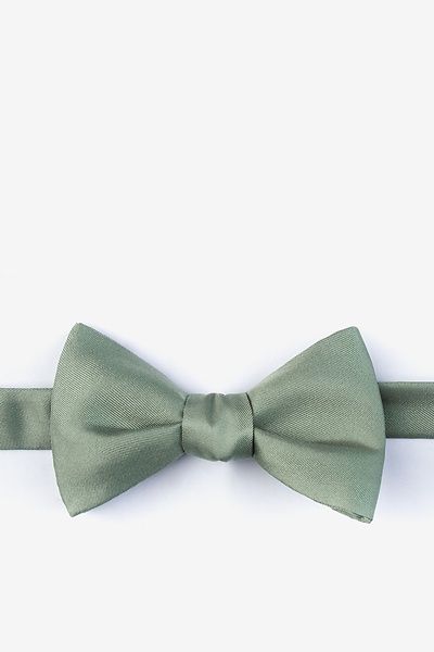 Moss Self-Tie Bow Tie Elegant Solid Bow Tie, Solid Color Bow Tie For Party, Dapper Summer Formal Suit And Tie Accessories, Adjustable Bow For Formal Occasions, Elegant Green Tie With Satin Bow, Solid Color Bow Tie With Decorative Bow For Weddings, Solid Bow Tie With Decorative Bow For Wedding, Fitted Solid Color Bow Tie For Black-tie Events, Classic Solid Bow For Black-tie Events