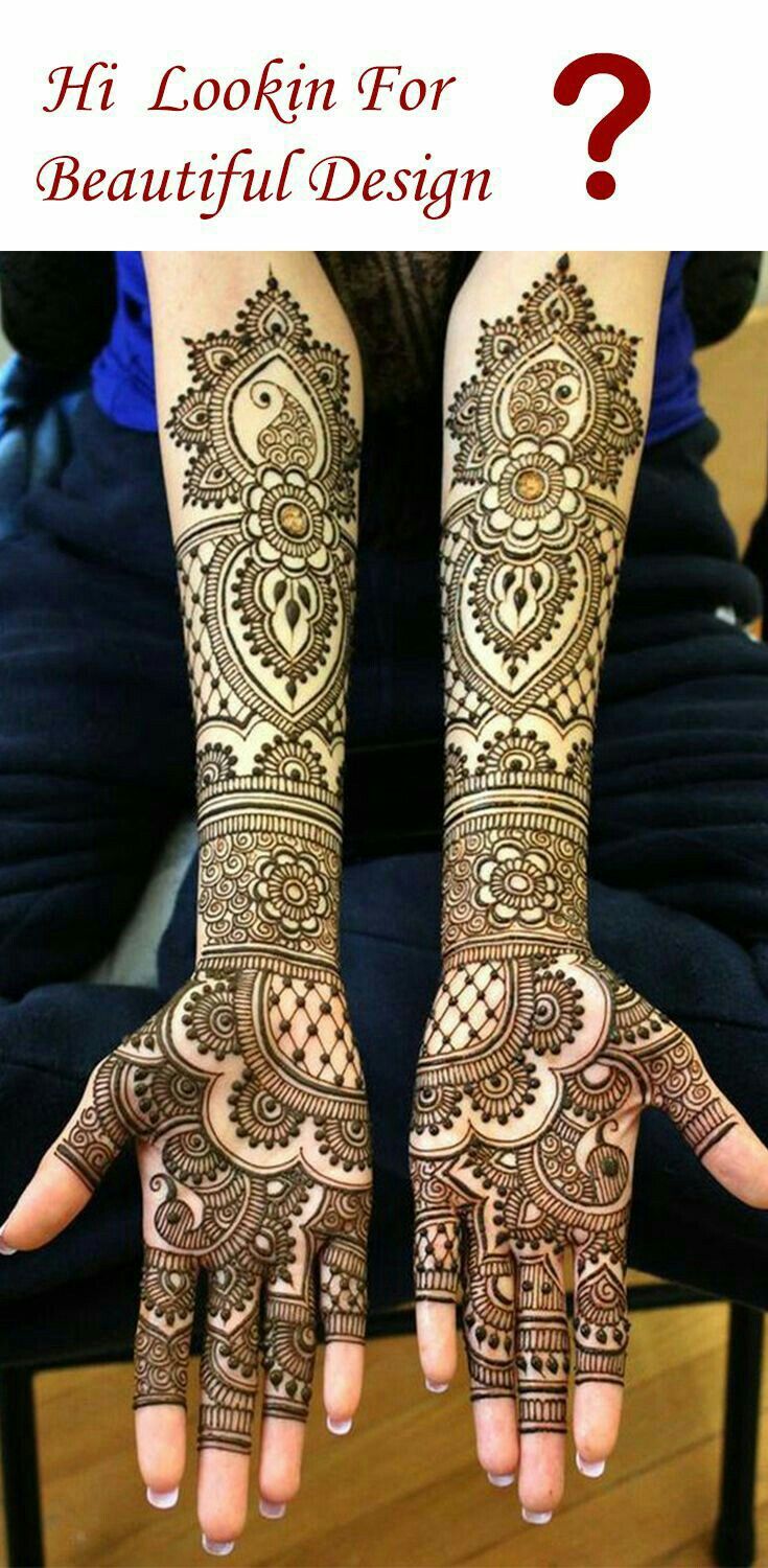 two hands with henna designs on them and the words hi lookin for beautiful design